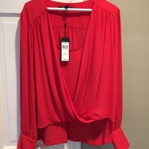Brand new with tags! Cross over women’s blouse